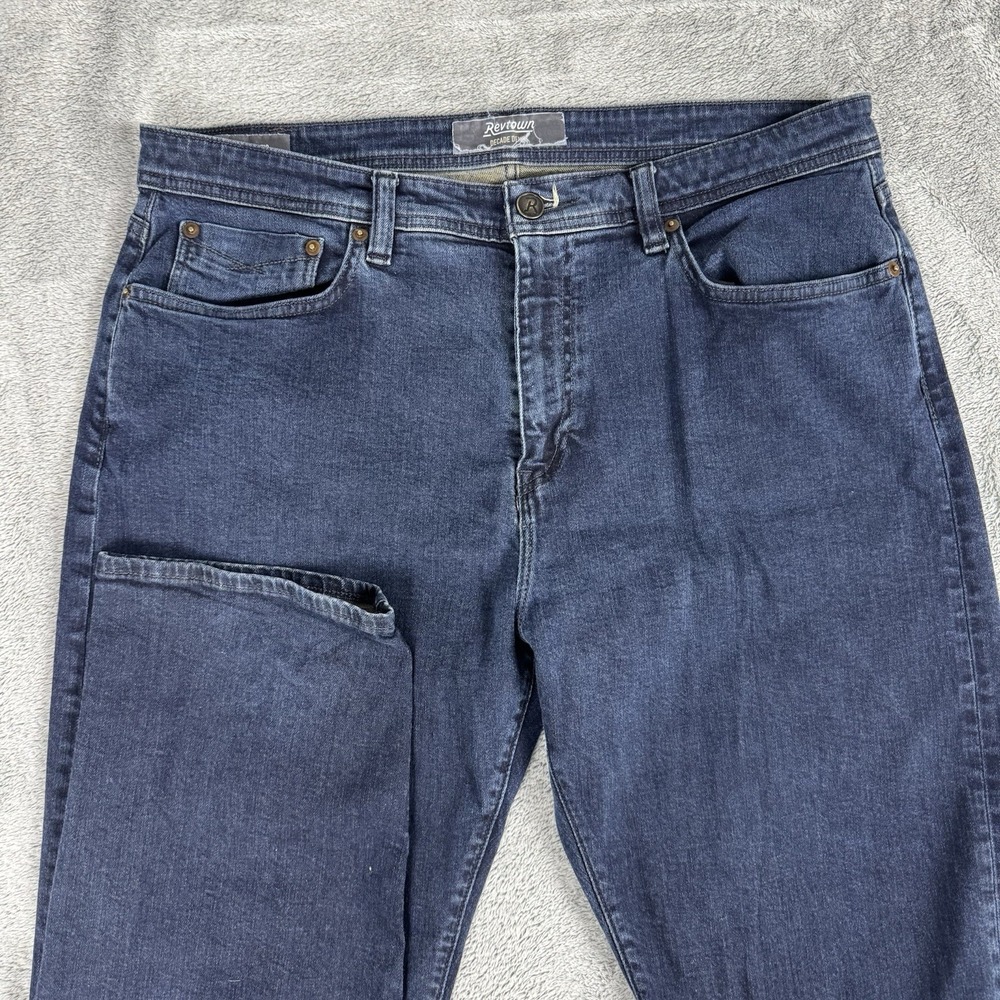 Revtown Automatic Jeans Mens 38x30 Italian Stretch Decade Denim Relaxed Fit Blue